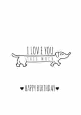 sausage dog Birthday Card 13942 created by Coco Loco Boutique