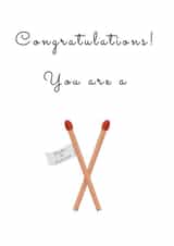 Congratulations you are a match - Wedding or Engagement card created by Lou La La