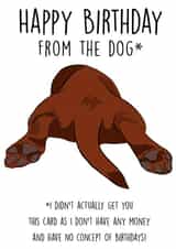 dog funny Birthday Card 7707 created by Helen Giddings