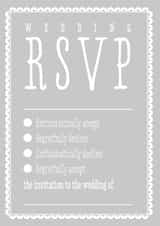 Funny RSVP wedding invite created by Bow & Bell