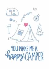 Anniversary or Valentine's Day - You Make Me a Happy Camper created by Reba Renee