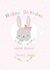 child bunny Birthday Card 6816 created by Vanilla Frosting Studio