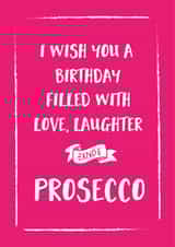 prosecco alcohol Birthday Card 13751 created by Lukanna Designs