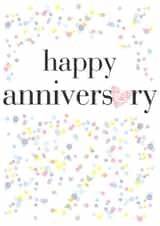 Polka Dot Typoragphy Anniversary Card - Heart - Happy Anniversary created by Claire Giles