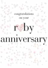 Classic Ruby Anniversary Card - 40 Years - Congratulations On Your Ruby Anniversary created by Claire Giles