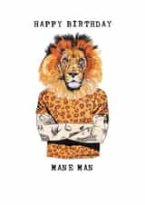 lion mane Birthday Card 12501 created by Panda and the Prince