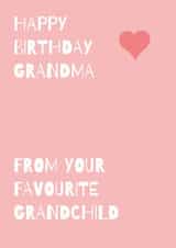 Pink Card with Love Heart - Happy Birthday Grandma created by Ronnie O
