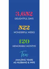 husband wife Anniversary Card 7694 created by Poppy Lane