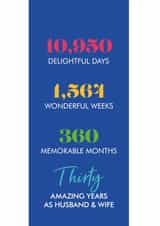 anniversary 30th Anniversary Card 7695 created by Poppy Lane