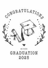 Congratulations on your Graduation Card for University graduate created by Hello Fridays Studio