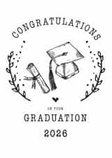 Congratulations on your Graduation Card for University graduate created by Hello Fridays Studio