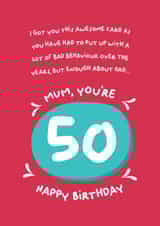 Mum 50 card created by PaperJam Print Co.