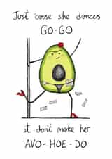 avocado pun Birthday Card 4365 created by Debmon Design