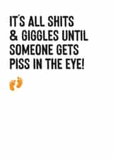 Funny New Baby Card For Expecting Parents - New Baby Boy - Shits And giggles created by Purple Tree Designs