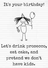 friend prosecco Birthday Card 13134 created by Beta Mummy