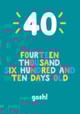 40 age Birthday Card 3449 created by Ivorymint cards