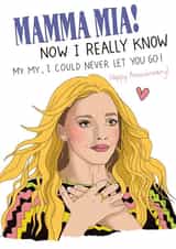 mamma mia amanda seyfried Anniversary Card 3317 created by Kasia Cards