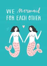 Cute Anniversary Card - Mermaid Pun - LGBTQ+ created by Charly Clements
