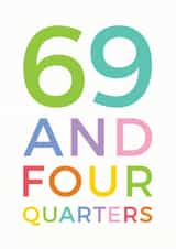 70 quarters Birthday Card 10606 created by Studio 9