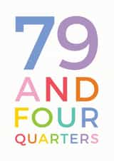 79 and four quarters 80th birthday card created by Studio 9