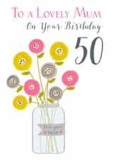 mum flowers Birthday Card 3860 created by Wink Design - Michelle Roberts