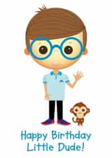 male monkey Birthday Card 5499 created by Made by Man