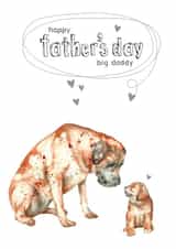 dog puppy Father's Day Card 30755 created by Dotty Dog Art