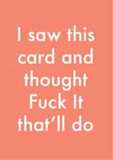 Fuck it Birthday Card 12807 created by OBJECTABLES