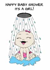 It’s a Girl, Baby Shower Card created by Lu Reason