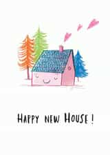 Cute Cottage New Home Card - Woods - Happy New House! created by Sarah Wilton