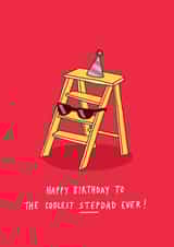 stepdad coolest Birthday Card 2187 created by Charly Clements