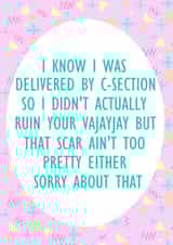 c-section vjayjay Mothers Day Card 32995 created by Lyndsey Jade