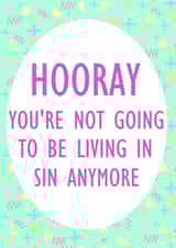 Living in sin - wedding card created by Lyndsey Jade