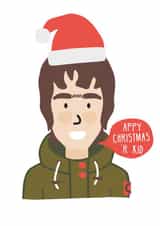 Funny Christmas Card - Oasis - Liam Gallagher created by Studio Boketto