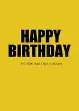 hope your Birthday Card 14358 created by Randy Bugger Cards