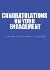 Free bar at the wedding - blue created by Randy Bugger Cards