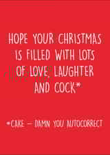 Rude Christmas autocorrect created by Pack a Punch Designs