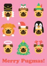 Merry Pugmas Christmas Card created by Studio Boketto