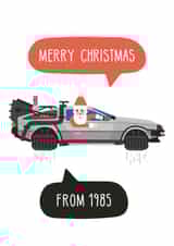 Retro Delorean Christmas Card created by Studio Boketto