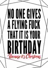fuck flying Birthday Card 8140 created by Filthy Sentiments