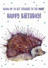 hedgehog animal Birthday Card 13892 created by Splatterworks