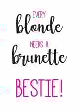 Bestie blonde Birthday Card 12933 created by Different Design Co