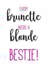 blonde brunette Birthday Card 12934 created by Different Design Co