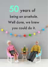 50 adult Birthday Card 11422 created by Bold & Bright Cards