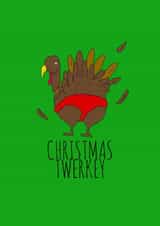 turkey twerk Christmas Card 32792 created by Keepseyshop