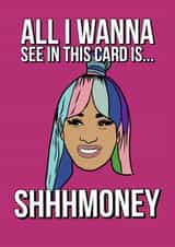 cardi b singer Birthday Card 10420 created by Keepseyshop