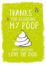 Dog from the dog Christmas Card 12195 created by High Five Prints Co