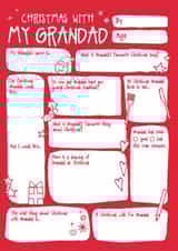 Christmas Fill In Question Card for Grandad created by Bow & Bell