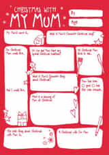 Fill In The Blanks Q&A Christmas Card for Mum created by Bow & Bell