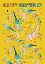 Dinosaur Child Birthday Card 1514 created by DECKLED EDGE LTD